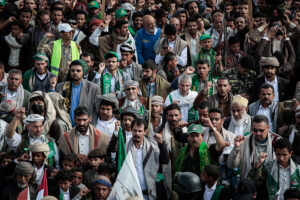 Houthis protest against Israel in Sanaa